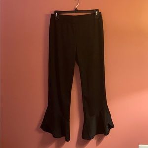 Cropped Pants with Flared Legs